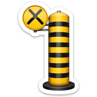 cylindrical  road sign  sticker