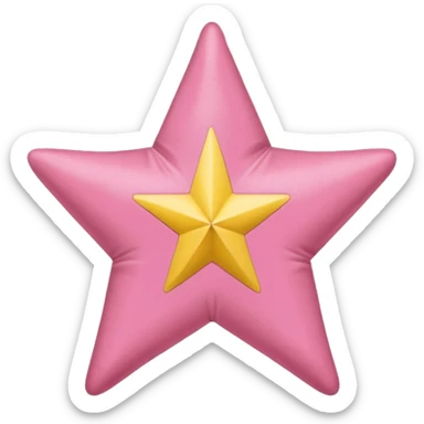 Bandera rosada con una estrella 💫 y franjas blancas sticker