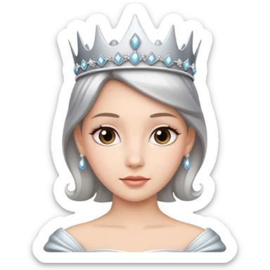 A gorgeous princess silver tiara  sticker