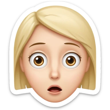 Face whit Eye pop for surpirse sticker