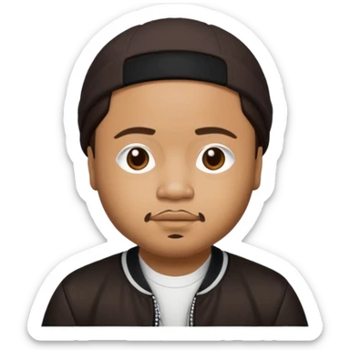 J-Boog of B2K with dark brown hair sticker