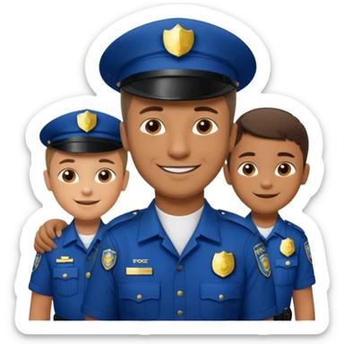 A proud dad who is proud of his children and is a police officer sticker