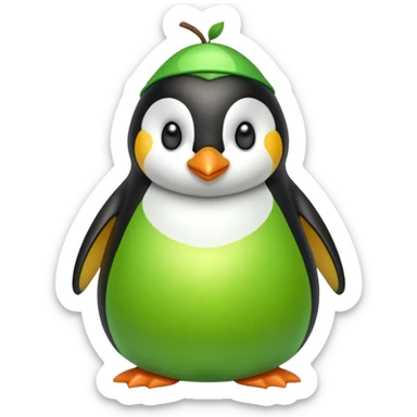 A penguin shaped pear 🐧🍐 sticker