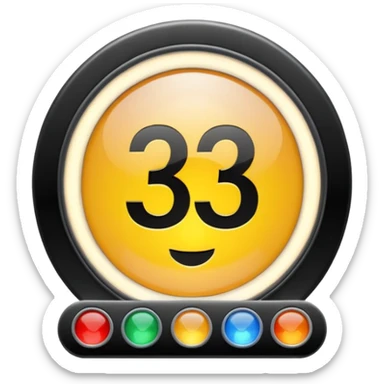 movie number 3 , Bordered with spotlights, shiny round lights sticker