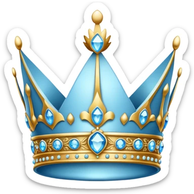 Light blue crown sticker
