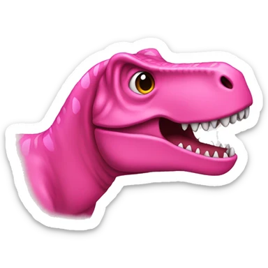 Pink t-rex sticker
