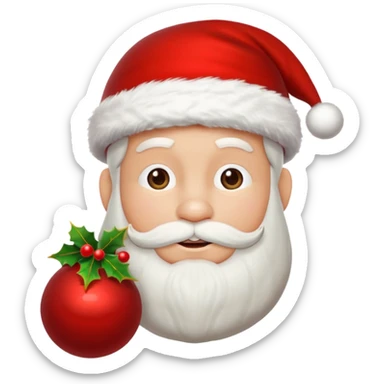 Um emoji de um  papai noel segurando um saco de dinheiro sticker