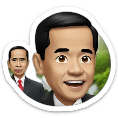 weeboo president Jokowi sticker