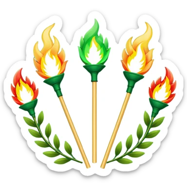 
Laurel Wreaths
Torch Relays
Stadium Flags sticker