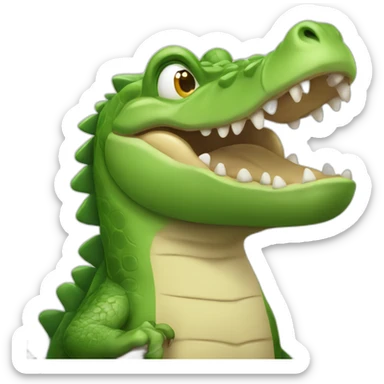 crocodile gesturing NO sticker