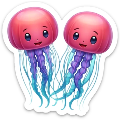 jellyfish in love  sticker