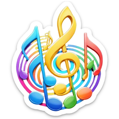 Music not with a black aura around it sticker