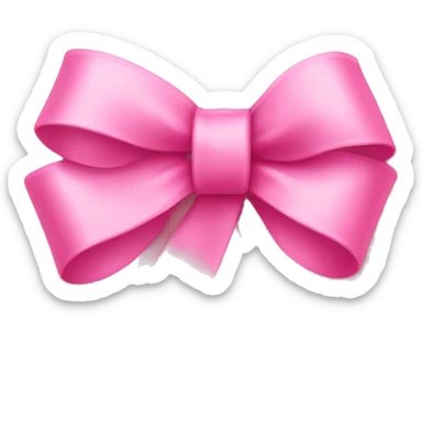 Pink ribbon bow  sticker