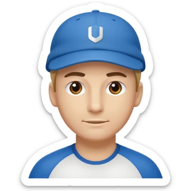 émoji d'un coach sportif avec une casquette de sport sticker