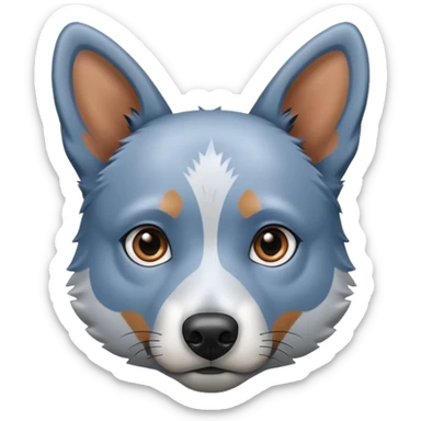 all grey blue heeler sticker