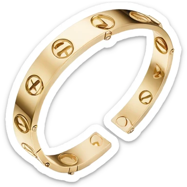cartier love bracelet gold sticker