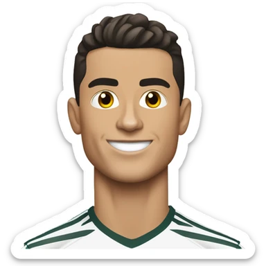Cristiano Ronaldo' detailed and not symetric face sticker