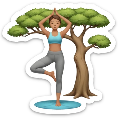 Yogi in tree pose sticker