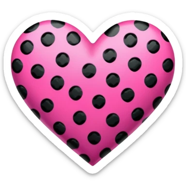 Hot pink heart with black leopard print sticker
