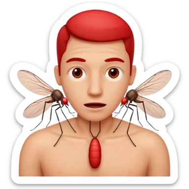 Mosquito biting sticker