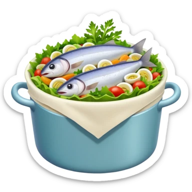 salad herring under a coat sticker