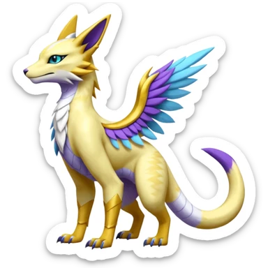 Renamon-Zeraora-Bastet-Latias-Vernid-Sergal-fusion-hybrid-creature sticker