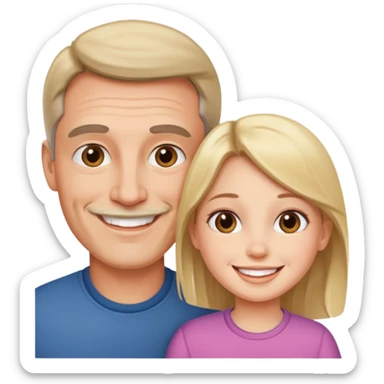 Papá e hija sticker