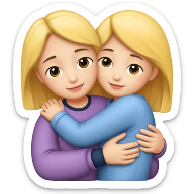 Hug and quiet  sticker