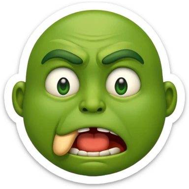  emoji smelling something that stinks. With the stink face. About to throw up  sticker