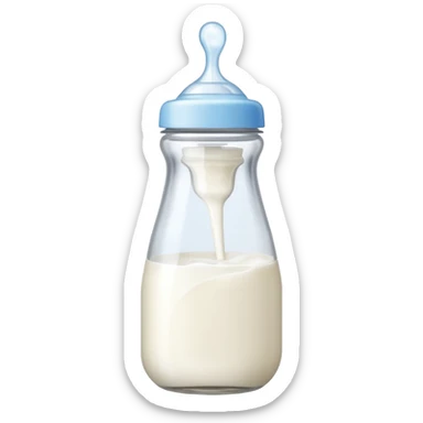 baby bottle tilted right sticker
