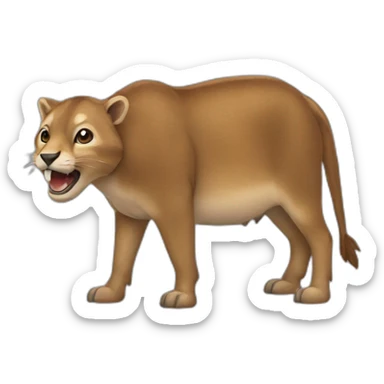 Carcajou animal avec des grosses dents qui fait peut sticker