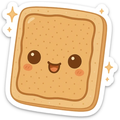 Lighten the colors of the chibi brown sugar cinnamon poptart a little bit, keeping the sparkles and transparent background. sticker