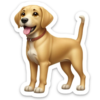 Dog using shovel  sticker