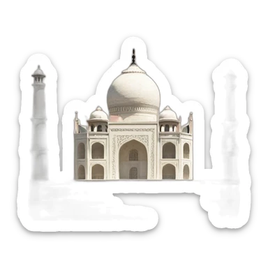 Indian flag taj mahal sticker