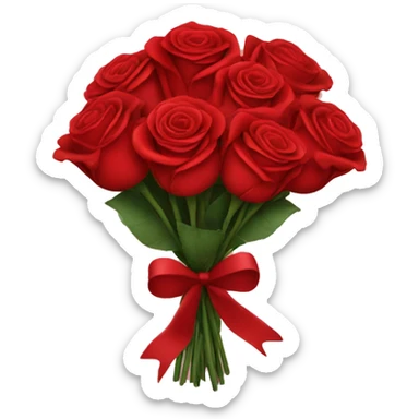 Bouquet of red roses sticker