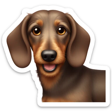 Wire haired wiener dog  sticker