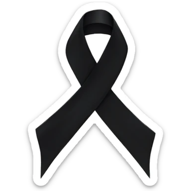 mourning ribbon sticker