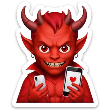 Diablito de iphone sticker