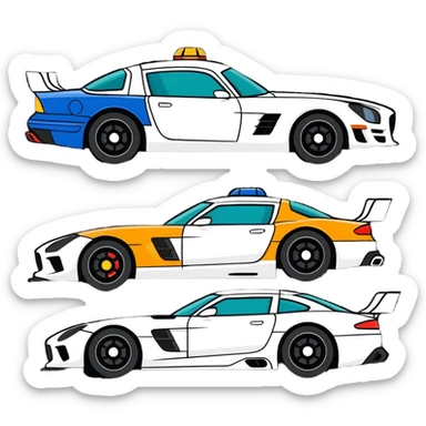 safety car side view sticker