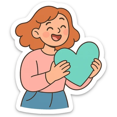 aquamarine heart, soft pastel, gentle shading sticker