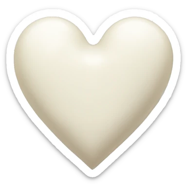 Ivory heart sticker