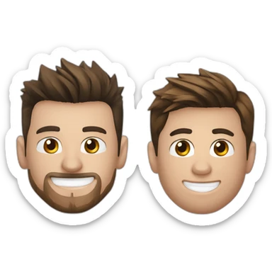 Messi et Cristiano Ronaldo qui s’embrassent  sticker