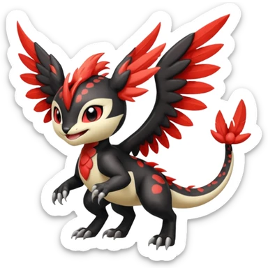 Meloetta-Salandit-Gatomon-Pteromon-hybrid sticker