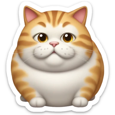 Fat cat sticker