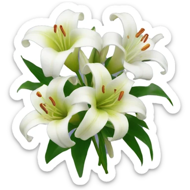 A bouquet of lilies  sticker