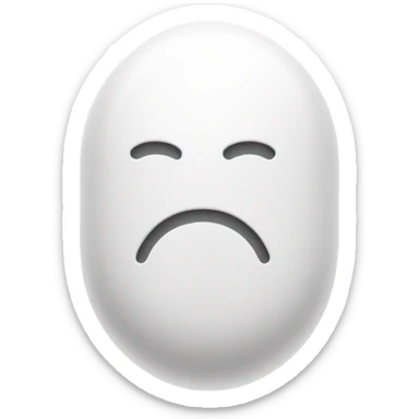 white V shape pill sticker