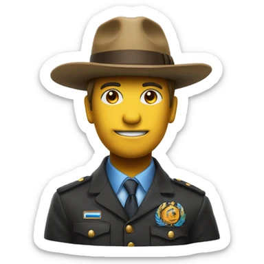 Un cailloux avec un chapeau  sticker