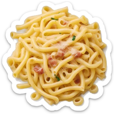 plate of pasta carbonara  sticker
