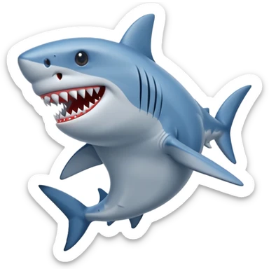 Shark with blue nikes  sticker