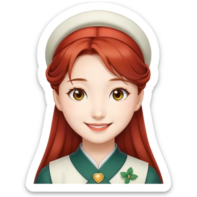 Hong Meiling smiling sticker